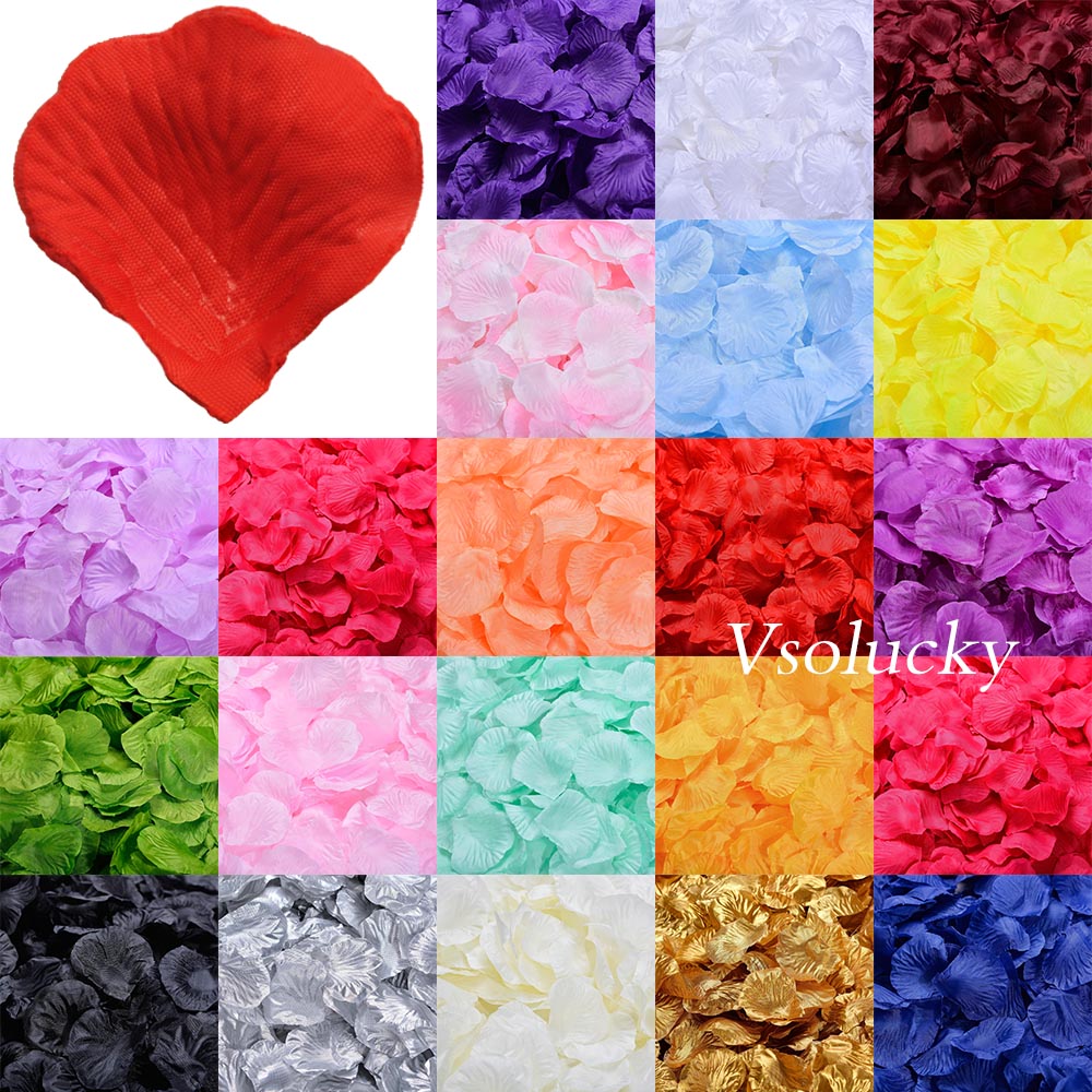 Supply Wedding Venue - 100pcs 실크 장미 꽃잎 테이블 색종이
