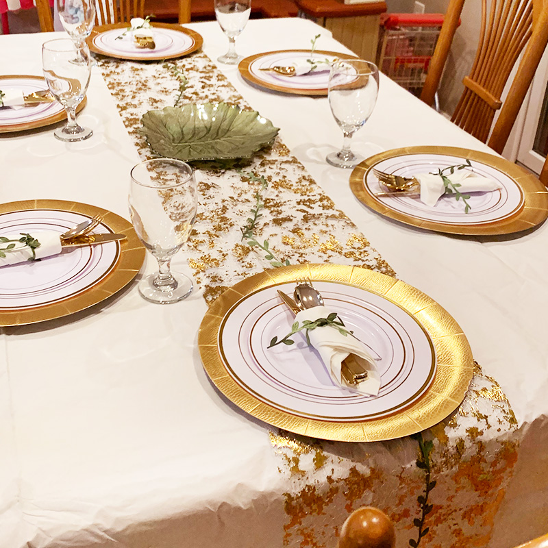 웨딩 테이블 러너 로즈 골드 스팽글 금속 메쉬 식탁보, - Table Runner Sequin 리뷰 및 가격