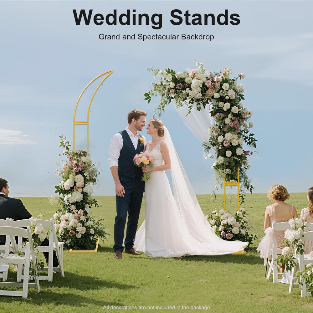 2개 곡선형 웨딩 아치 백드롭 스탠드, 웨딩 아치, 풍 - Wedding Arch Flower 리뷰 및 가격