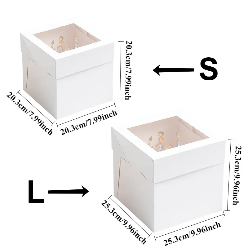 Yes2/4/6PCS 창문이 있는 일회용 흰색 케이크  - Wedding Supply Shops 리뷰 및 가격