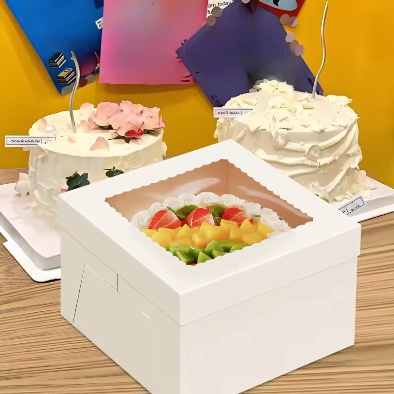 Yes2/4/6PCS 창문이 있는 일회용 흰색 케이크  - Wedding Supply Shops 리뷰 및 가격