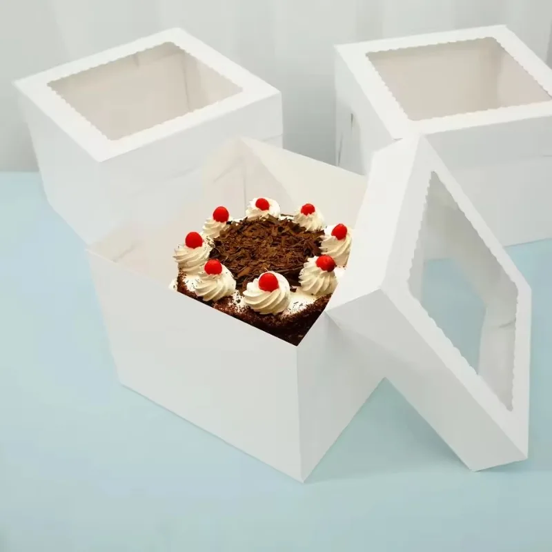 Yes2/4/6PCS 창문이 있는 일회용 흰색 케이크  - Wedding Supply Shops 리뷰 및 가격