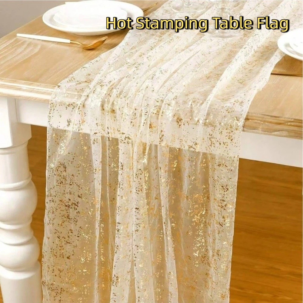 골든 스팽글 글리터 핫 스탬핑 테이블 플래그 유럽 스타 - Table Runner Sequin 리뷰 및 가격