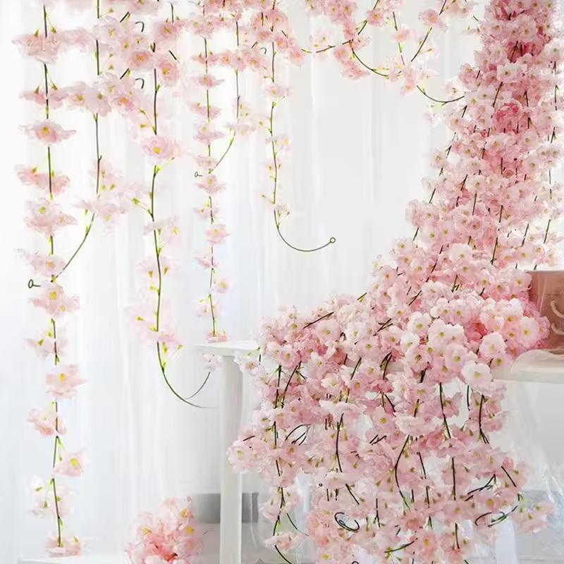 180cm 인조 벚꽃 화환 웨딩 아치 정원 배경 홈 파 - Wedding Arch Flower 리뷰 및 가격
