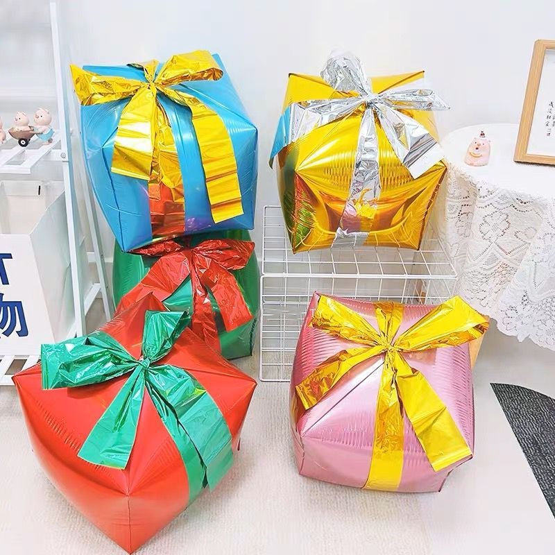 22인치 정사각형 4D 크리스마스 선물 상자 알루미늄  - Wedding Supply Shops 리뷰 및 가격