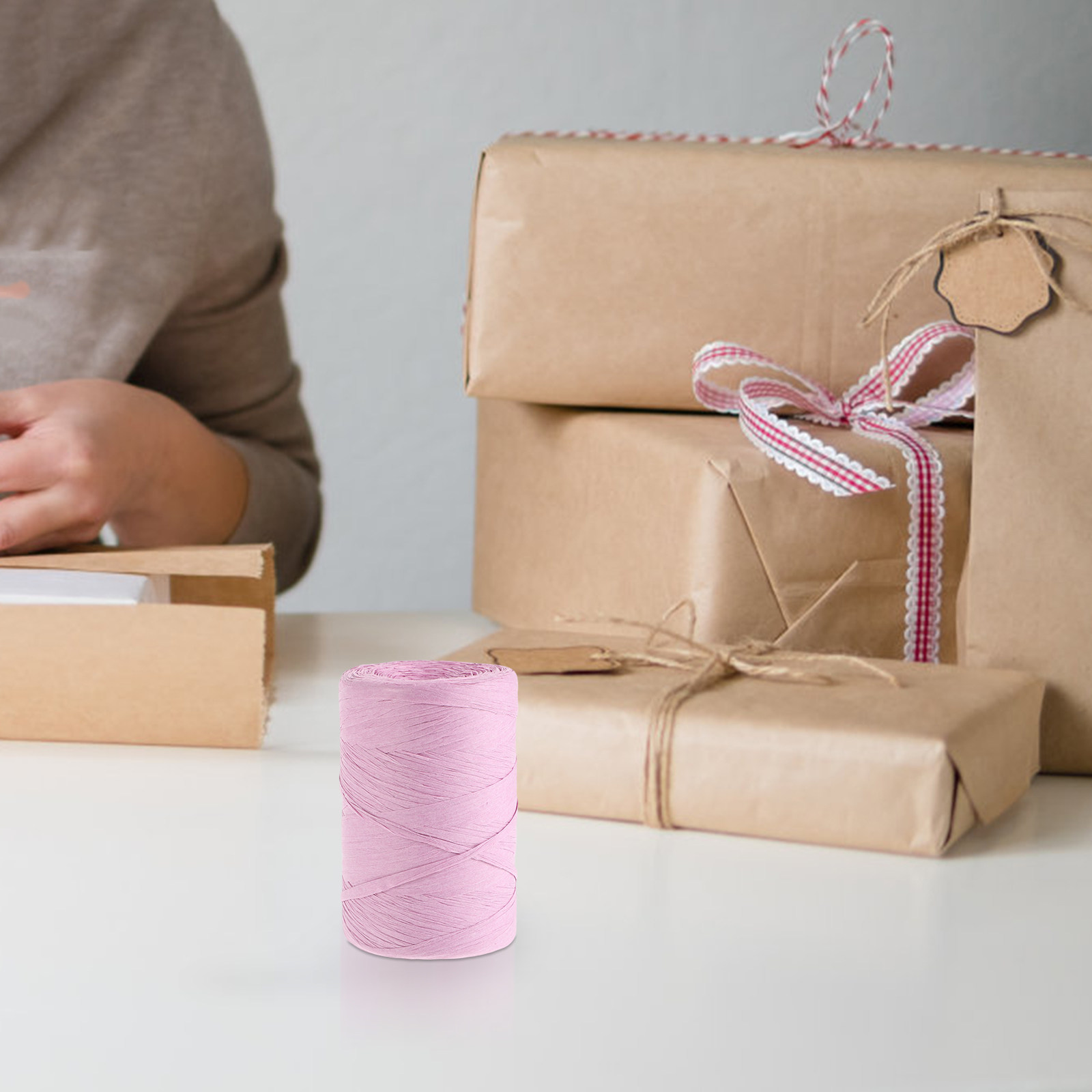 플랫 라피아 종이끈 컬러 포장 리본 꽃 포장 DIY 장 - Papercraft Supply Ribbon 리뷰 및 가격