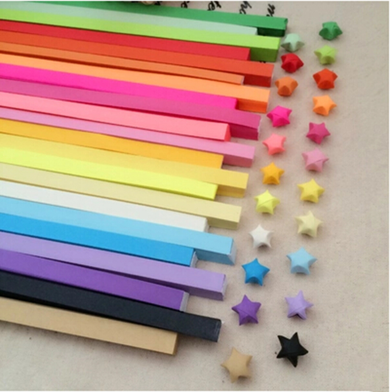 27가지 색상 양면 종이접기 행운의 별 종이 스트립 다 - Papercraft Supply Ribbon 리뷰 및 가격